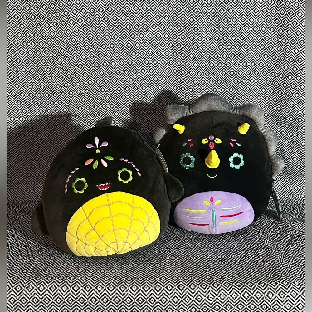 Squishmallows Dia De Los Muertos Tetero Dinosaur 11”, NWT & Oceana Tags damaged